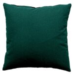 Paris Prix Coussin Déco Uni Déhoussable  Panama  60x60cm Vert Foncé