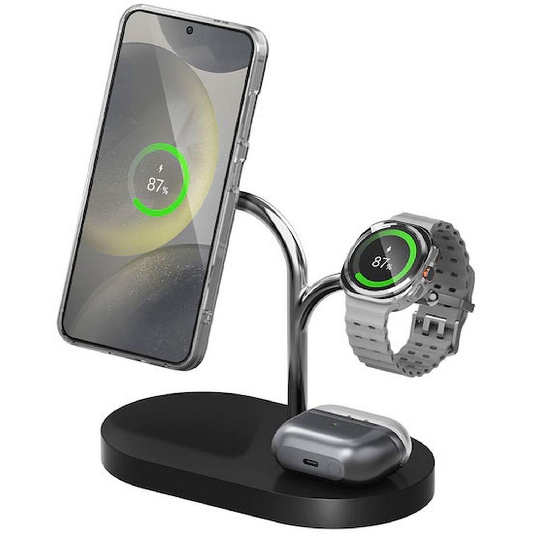 Voir la diapositive 2 : Samsung Chargeur universel 15w qi2 noir trio + chargeur 45w
