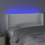 Voir la diapositive 4 : VIDAXL Tete de lit a LED Blanc 103x16x78/88 cm Similicuir