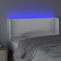 Voir la diapositive 4 : VIDAXL Tete de lit a LED Blanc 103x16x78/88 cm Similicuir