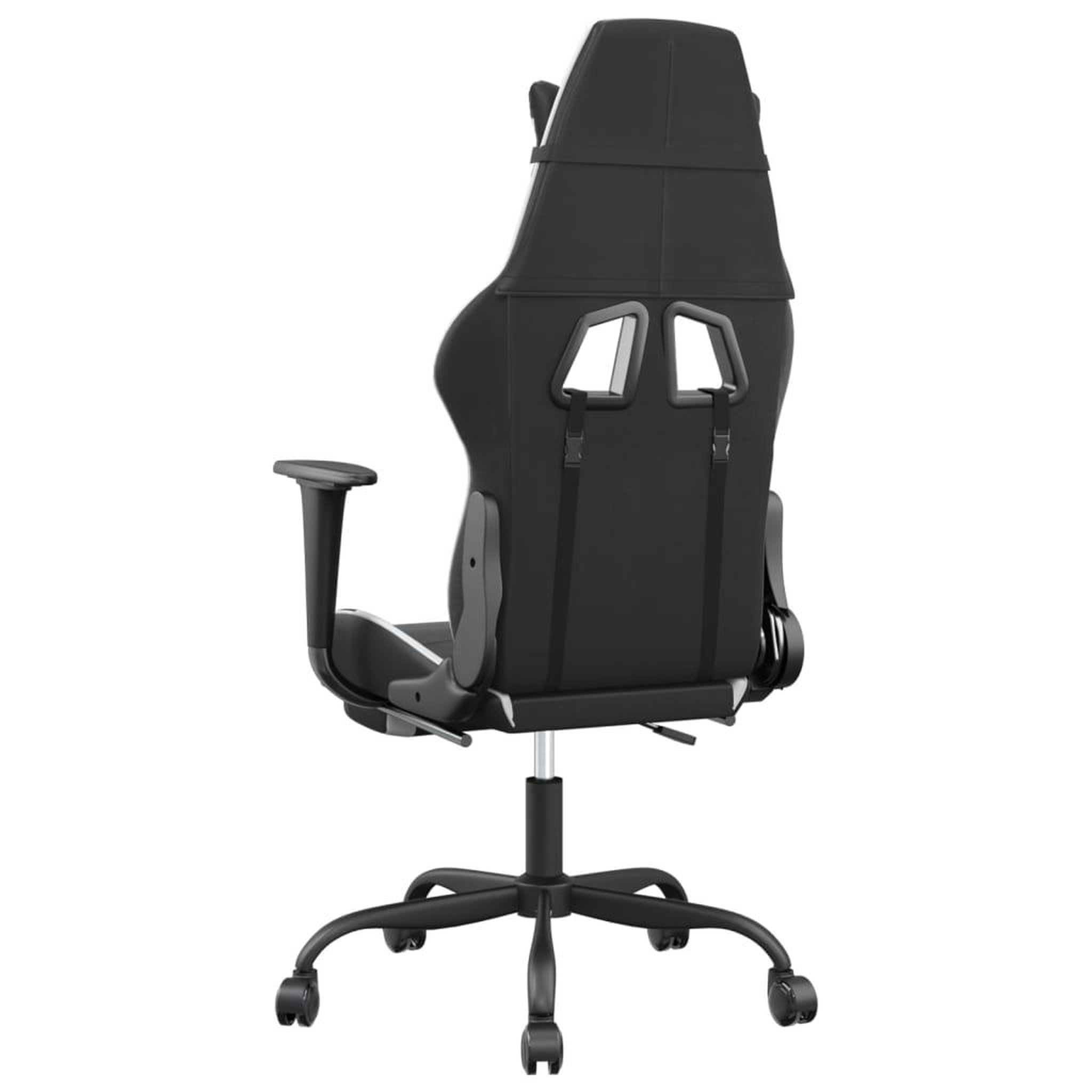 Voir la diapositive 5 : VIDAXL Chaise de jeu avec repose-pied Noir et blanc Similicuir