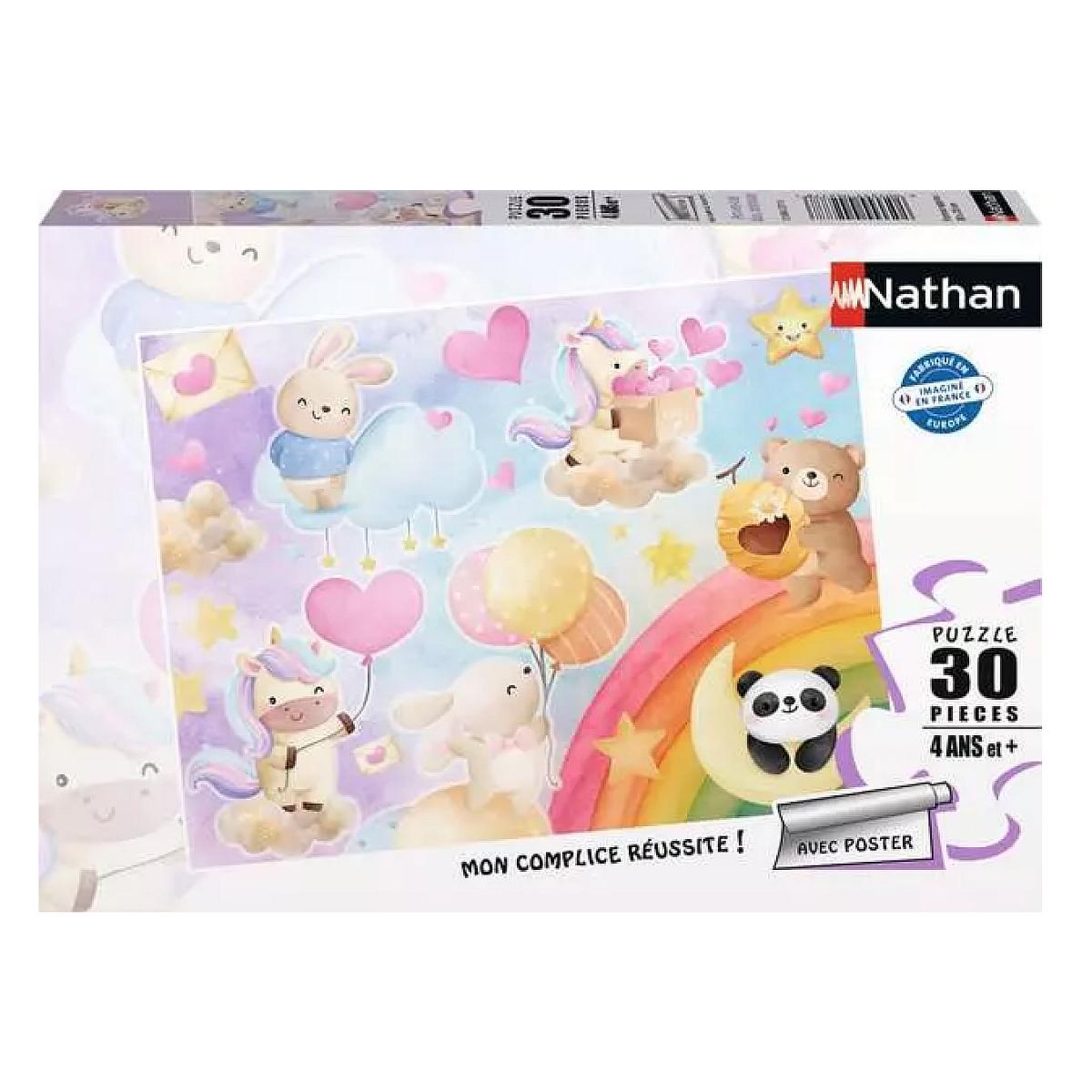 Nathan Puzzle 30 pieces Arc-en-ciel des animaux