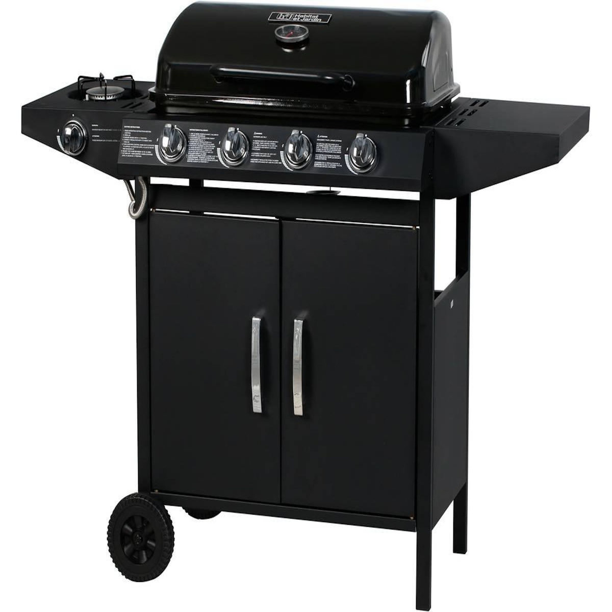 Habitat et Jardin Barbecue gaz  Festa 5  - 5 brûleurs dont 1 latéral - 12.9 Kw- Noir