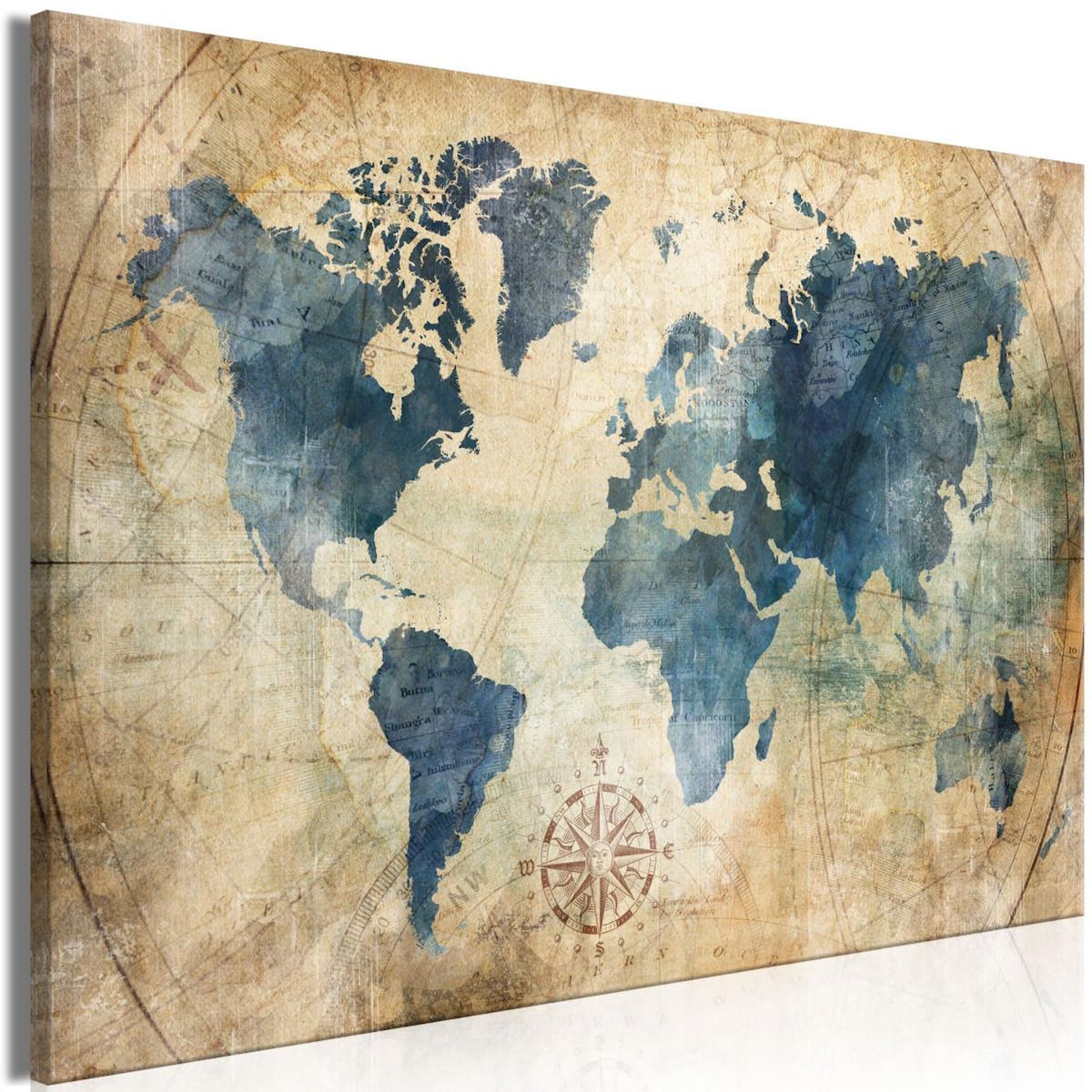 Paris Prix Tableau Imprimé  Retro Map Wide