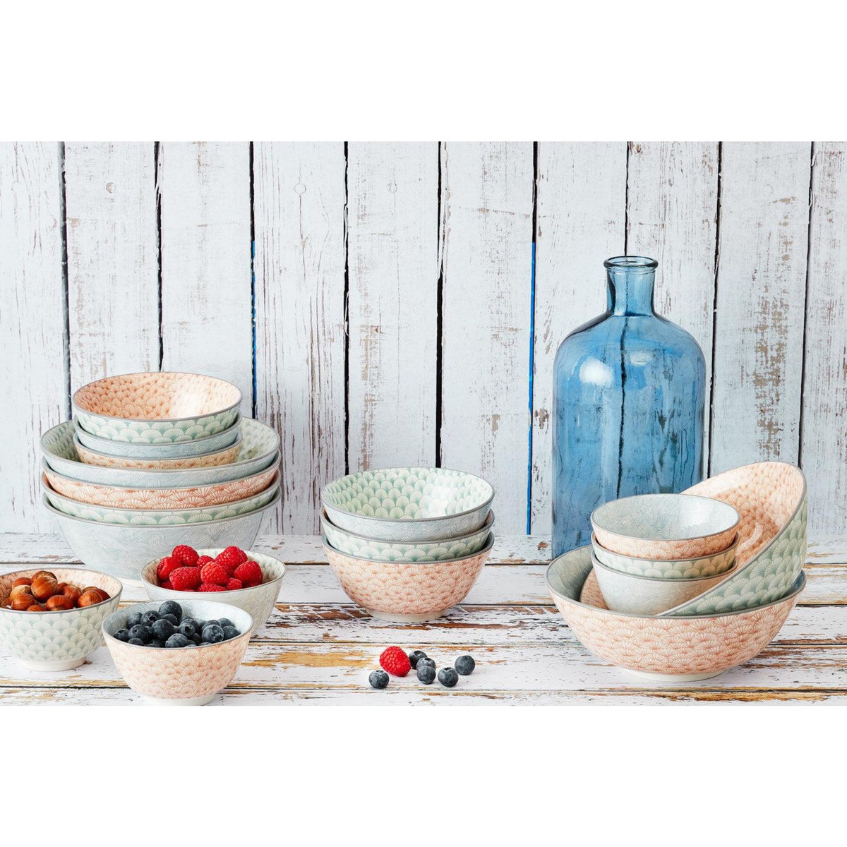 BJORN Bol PATTERN Ø21cm - 6 pièces - Pastel