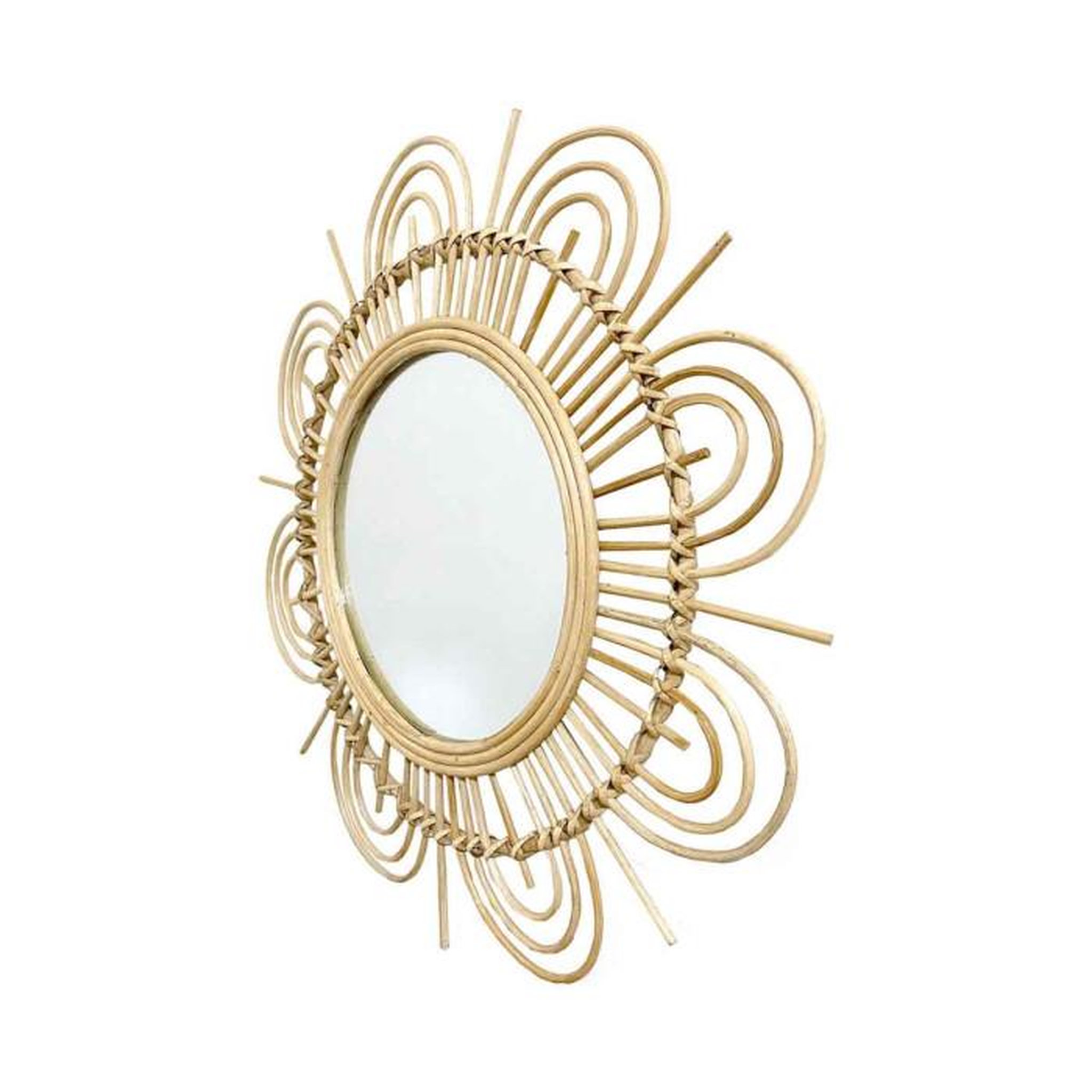 Voir la diapositive 3 : Paris Prix Miroir Mural Design en Rotin  Aina  51cm Naturel