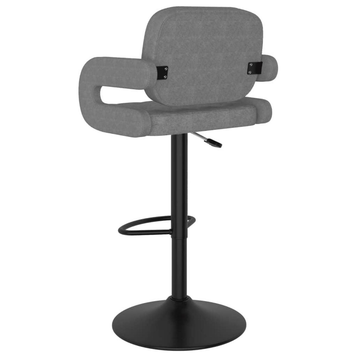VIDAXL Tabourets de bar lot de 2 gris clair tissu
