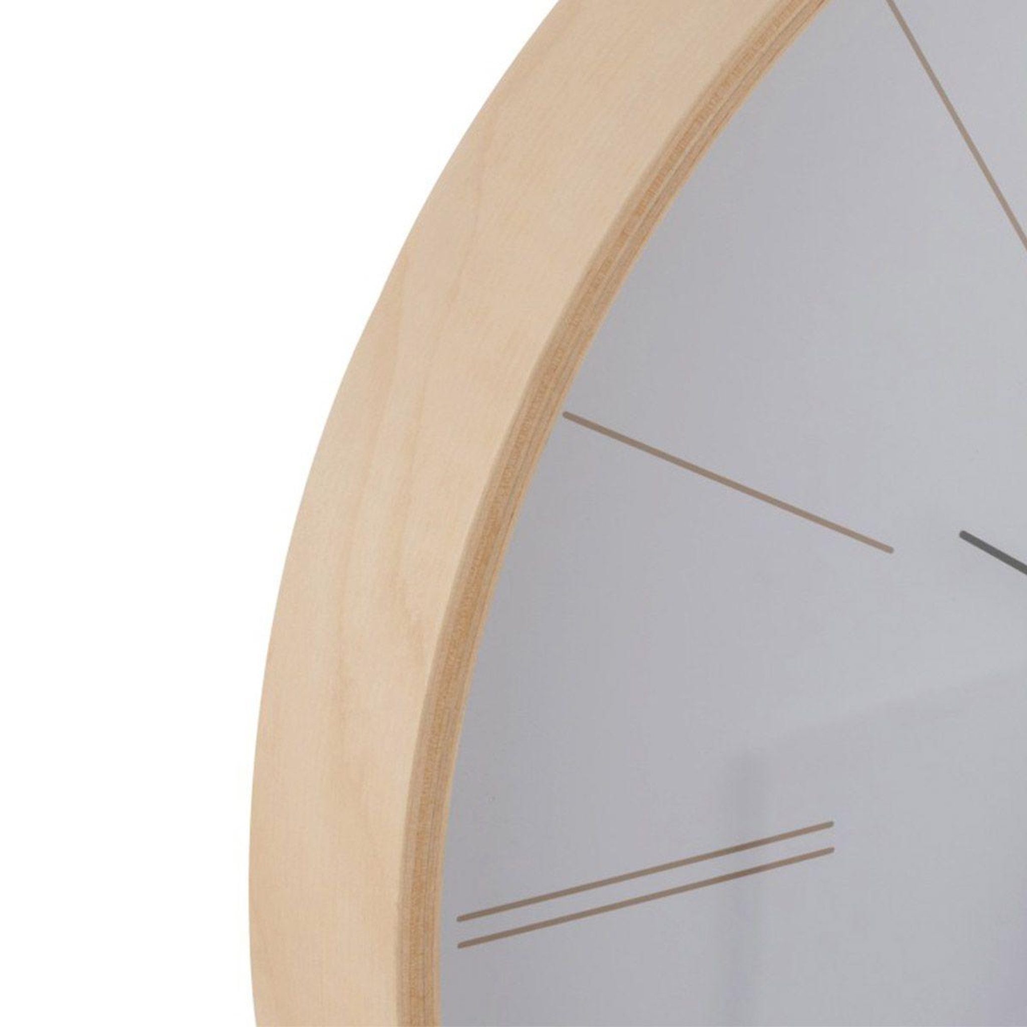 Voir la diapositive 2 : J-LINE Horloge Murale en Bois  Chris  40cm Naturel
