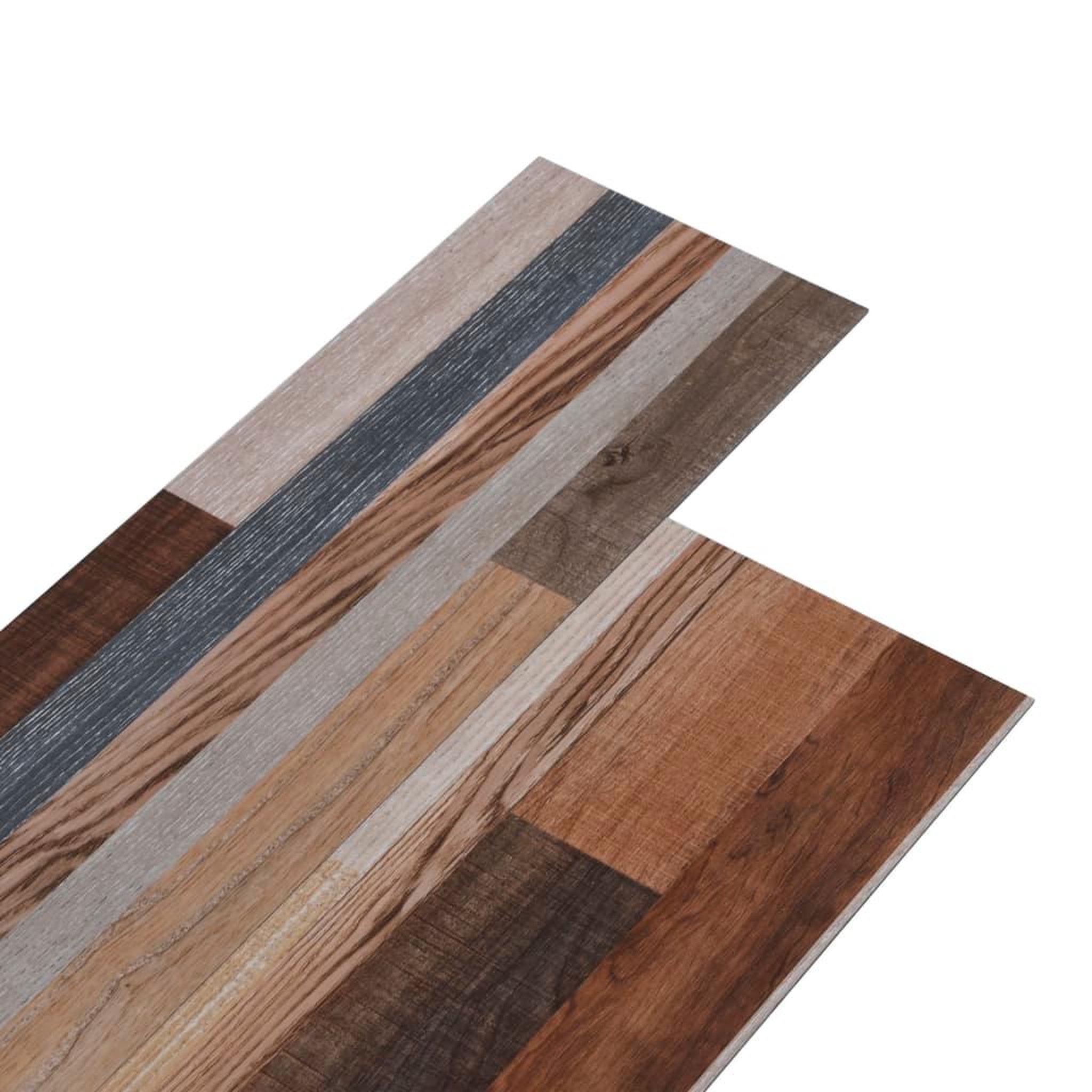 Voir la diapositive 2 : VIDAXL Planches de plancher PVC Non auto-adhesif 5,26m^2 2mmMulticolore