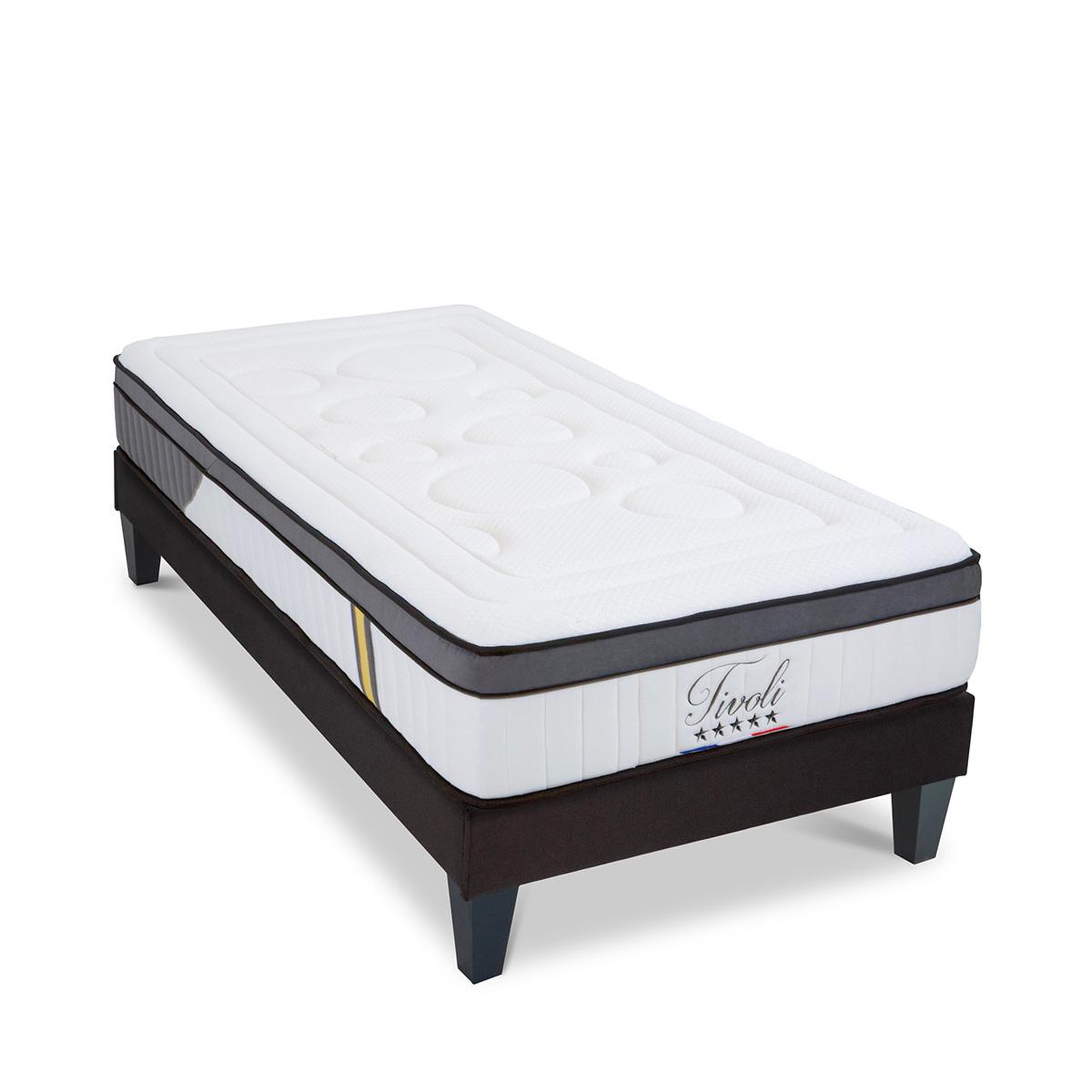 Voir la diapositive 4 : BELLECOUR Bellecour literie | ensemble tivoli | matelas mémoire de forme + sommier bois