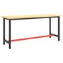 Voir la diapositive 2 : VIDAXL Cadre de banc de travail Noir et rouge mat 170x50x79 cm Metal
