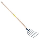OUTILS PERRIN Fourche fumier à douille 5 dents 29 cm manche pomme