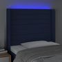 Voir la diapositive 4 : VIDAXL Tete de lit a LED Bleu 103x16x118/128 cm Tissu