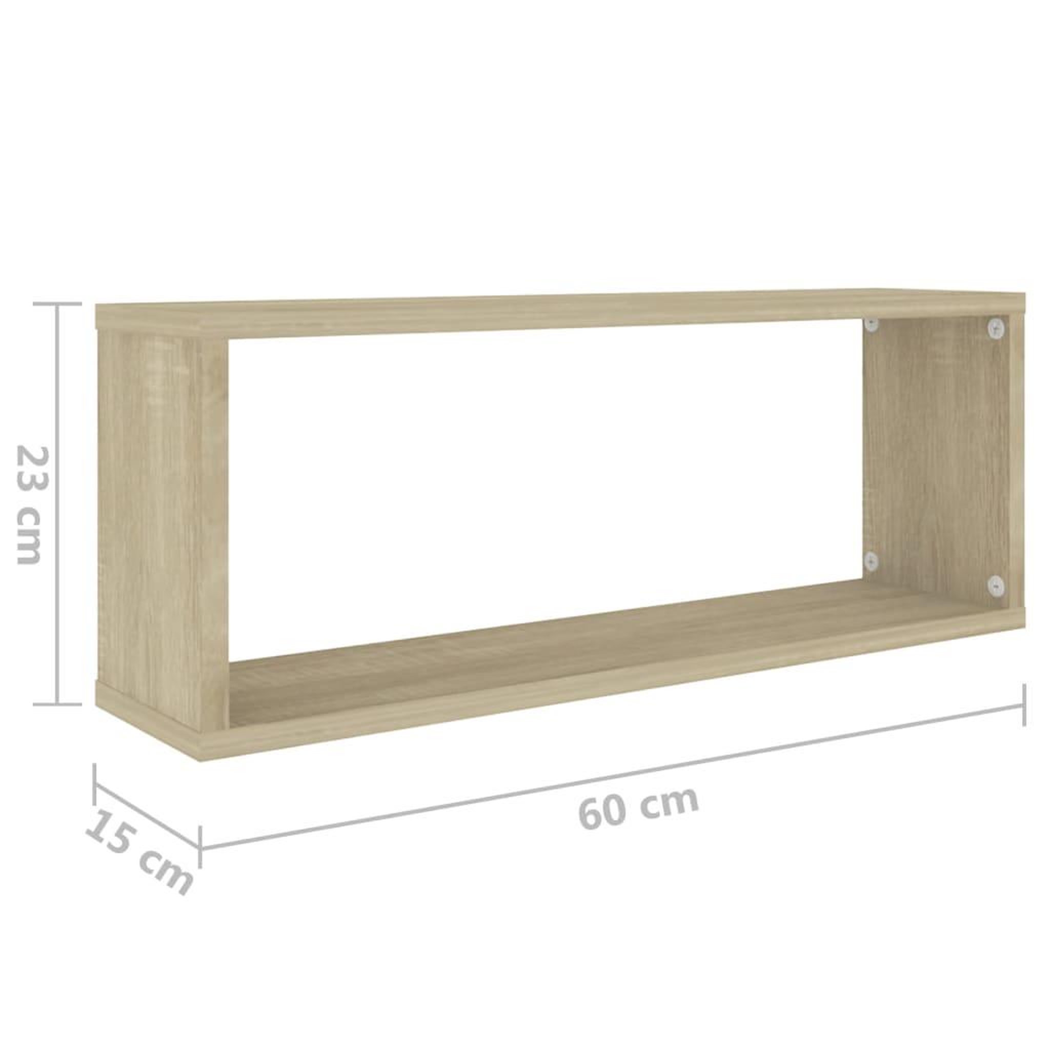 Voir la diapositive 6 : VIDAXL Etageres murales cube 6 pcs Chene sonoma Bois d'ingenierie