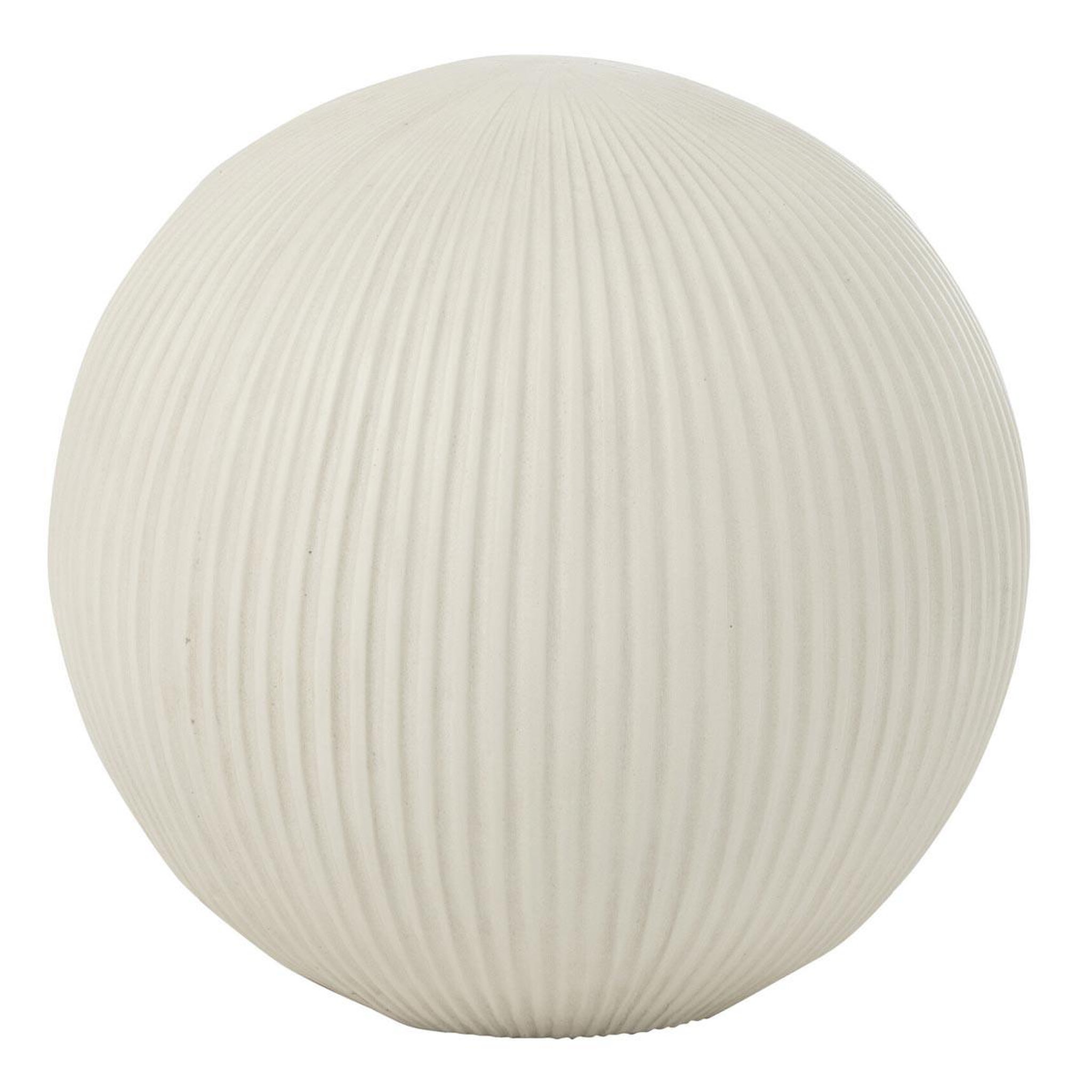 J-LINE Balle déco en argile  maryanne  31cm blanc