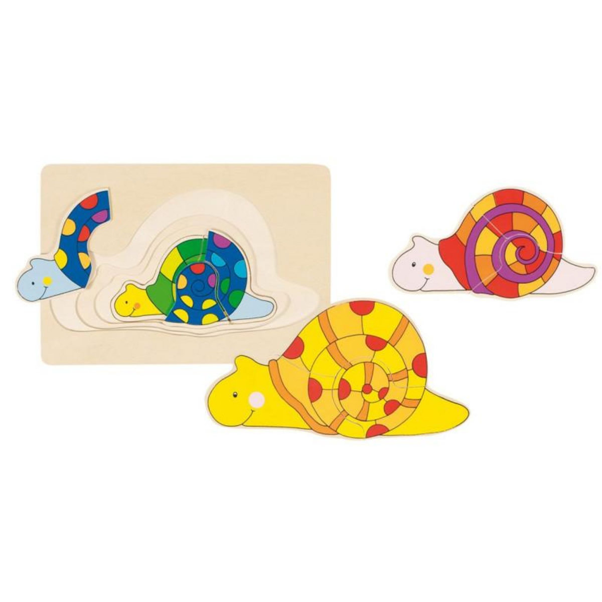 Goki GOKI Puzzle à couche Escargot