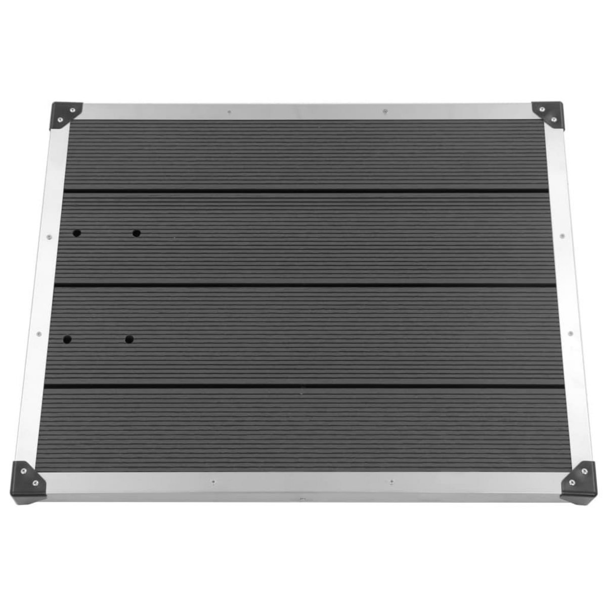 VIDAXL Receveur de douche exterieur WPC Inox 80x62 cm Gris