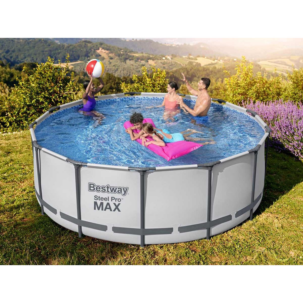 BESTWAY Piscine tubulaire Steel Pro Max ronde 3,96 x 1,22 m - Bestway