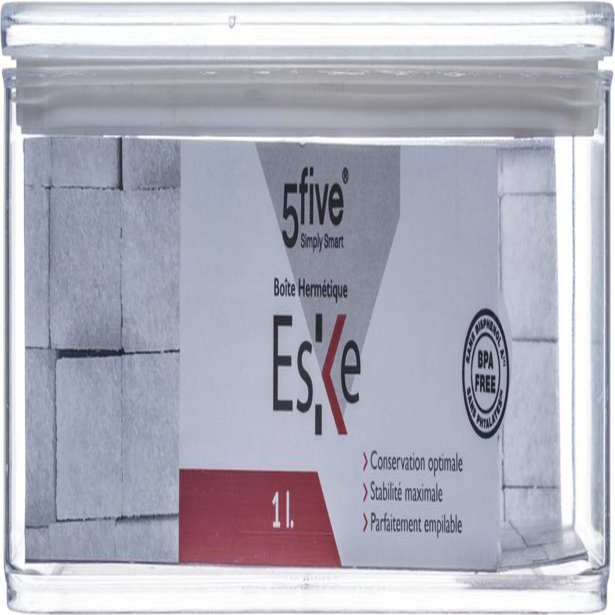 Voir la diapositive 3 : 5 FIVE SIMPLY Boite hermétique rectangulaire 1 litre