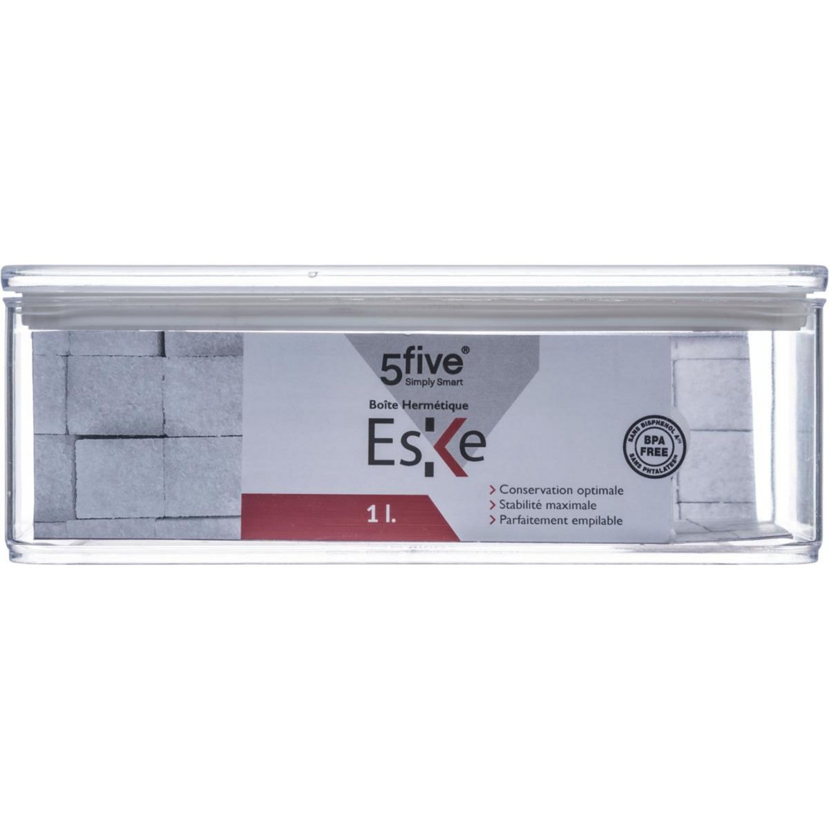 5 FIVE SIMPLY Boite hermétique rectangulaire 1 litre