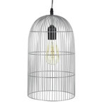 Paris Prix Lampe Suspension  Haute Cage  38cm Argent