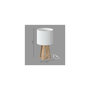 Voir la diapositive 3 : ATMOSPHERA Lampe pied bois Molu blanc