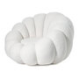 Voir la diapositive 2 : Paris Prix Fauteuil Design Coquillage  Bouclette  98cm Blanc