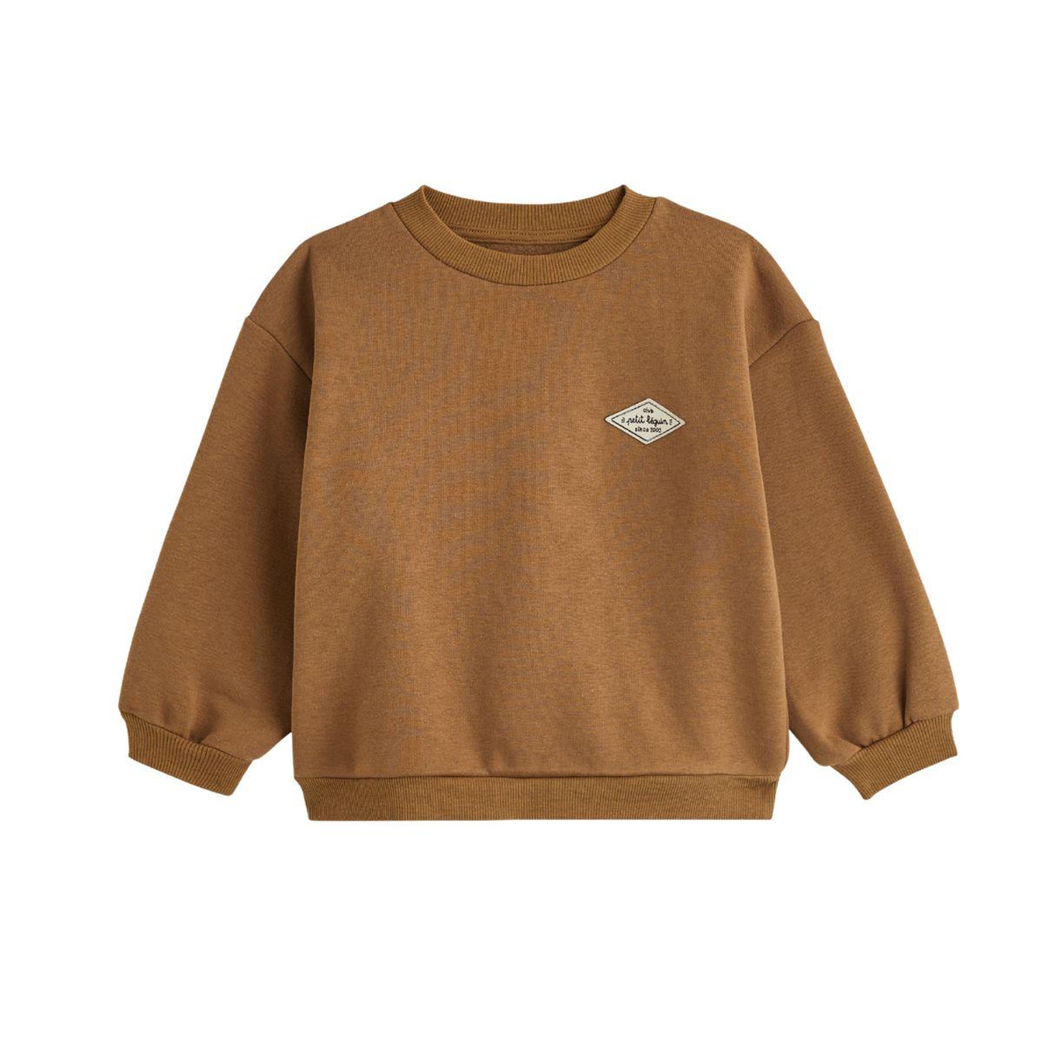 PETIT BEGUIN Sweat en molleton Jules. Coloris disponibles : Marron