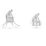 Voir la diapositive 4 : EXIT TOYS Maisonnette en bois pour enfants Fantasia 300 Rouge - Exit Toys