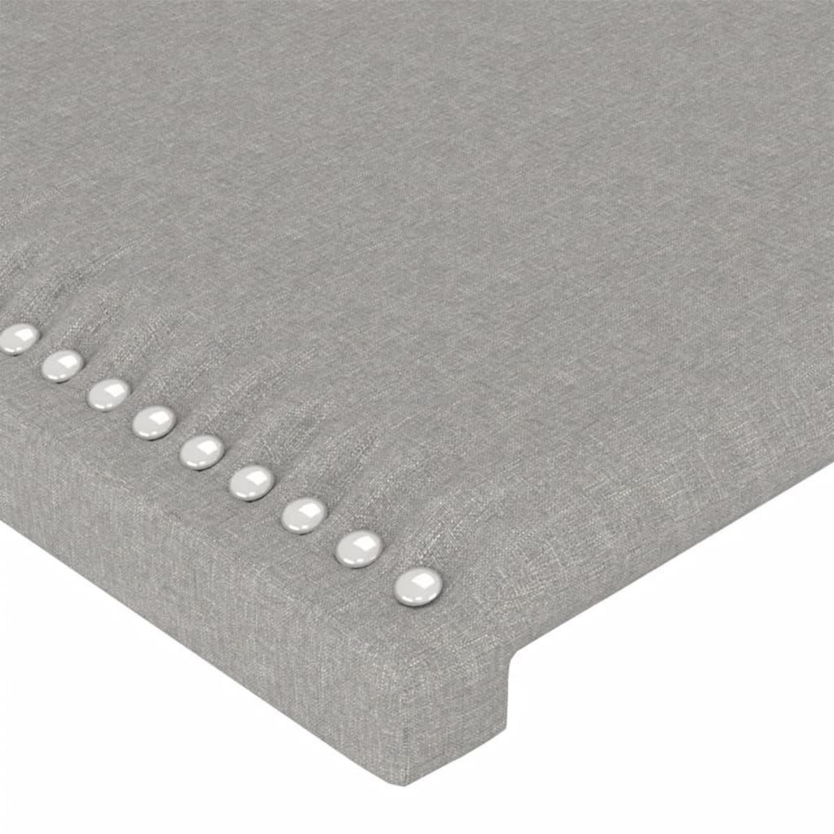 VIDAXL Tete de lit a LED Gris clair 100x5x118/128 cm Tissu