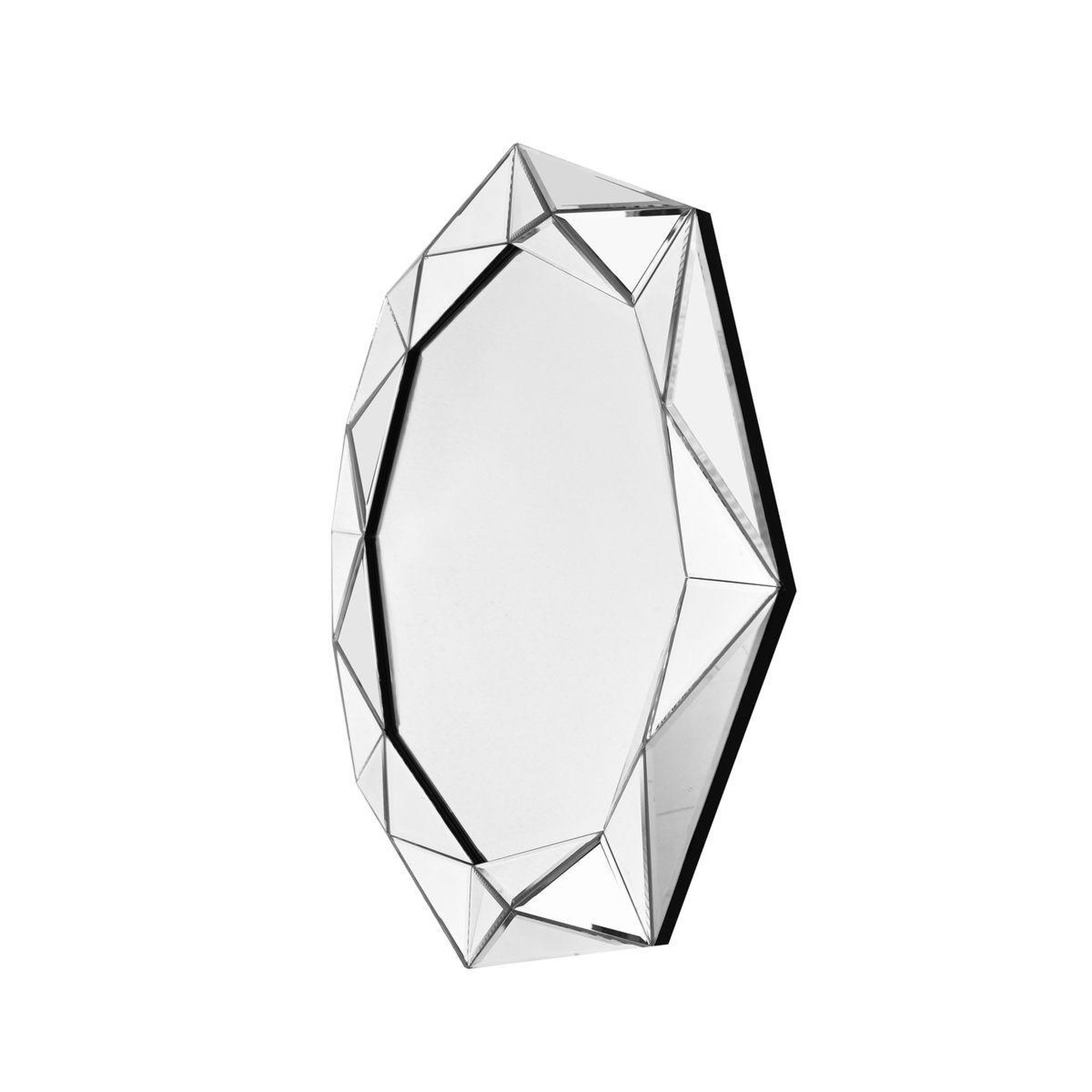 Voir la diapositive 2 : Paris Prix Miroir Mural Design  Herakles  80cm Argent