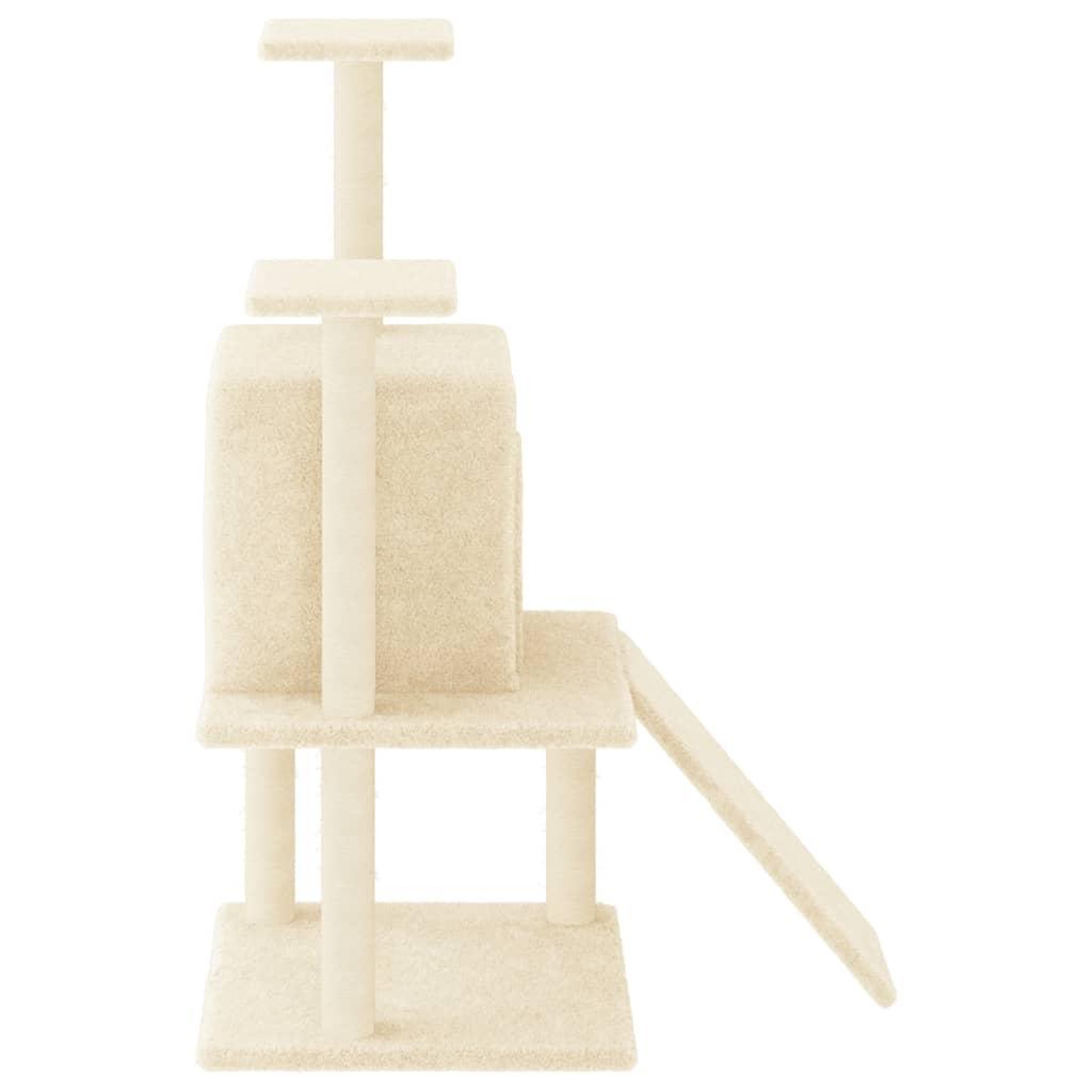 Voir la diapositive 4 : VIDAXL Arbre a chat avec griffoirs en sisal creme 110 cm