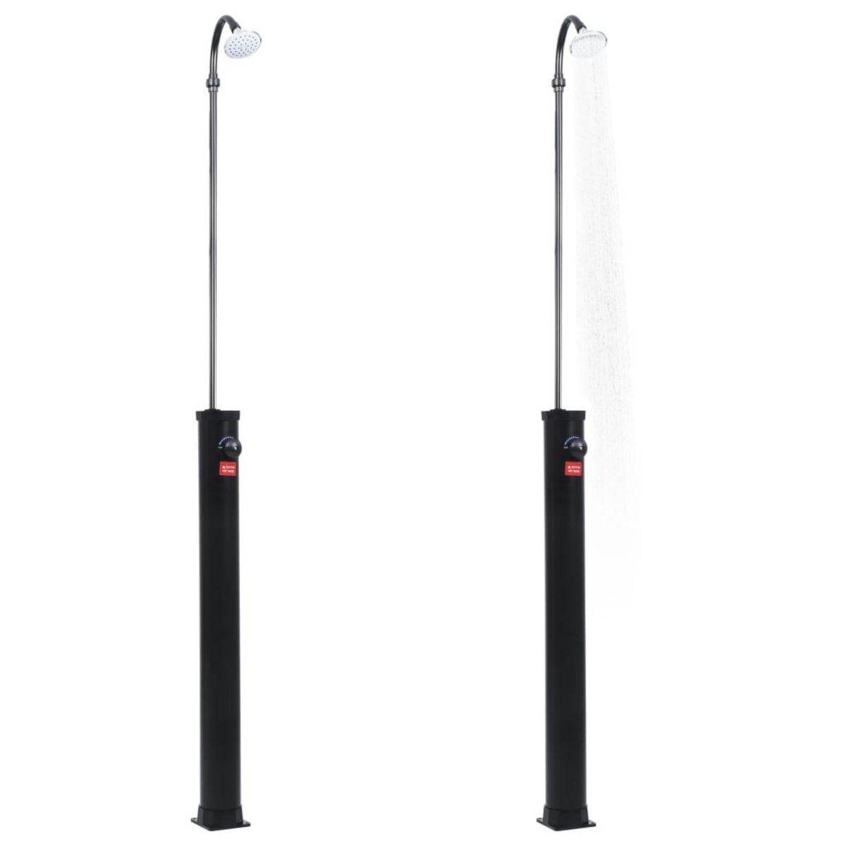 VIDAXL Douche solaire de jardin Noir 215 cm 8 L