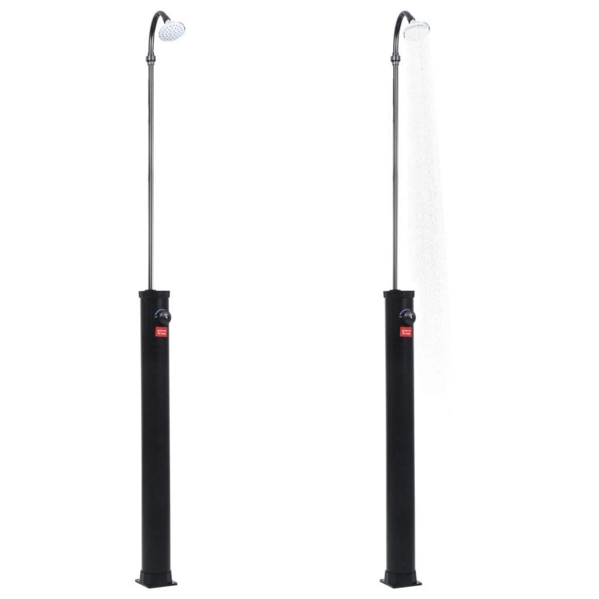 VIDAXL Douche solaire de jardin Noir 215 cm 8 L