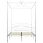 Voir la diapositive 3 : VIDAXL Cadre de lit a baldaquin Blanc Metal 120 x 200 cm