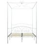 Voir la diapositive 3 : VIDAXL Cadre de lit a baldaquin Blanc Metal 120 x 200 cm