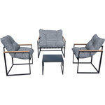 Habitat et Jardin Salon de jardin  Jules  - 4 places - Gris/Noir