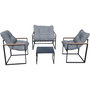 Voir la diapositive 1 : Habitat et Jardin Salon de jardin  Jules  - 4 places - Gris/Noir