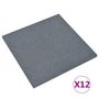 Voir la diapositive 2 : VIDAXL Carreaux de protection antichoc 12pcs Caoutchouc 50x50x3cm Gris