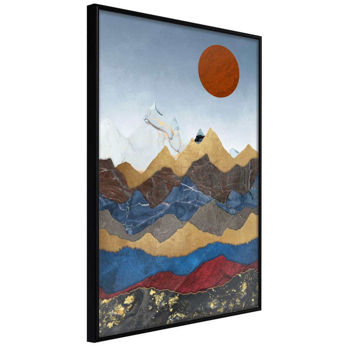 Paris Prix Affiche Murale Encadrée  Red Sun