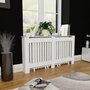 Voir la diapositive 1 : VIDAXL Cache-radiateur 152 cm MDF Blanc