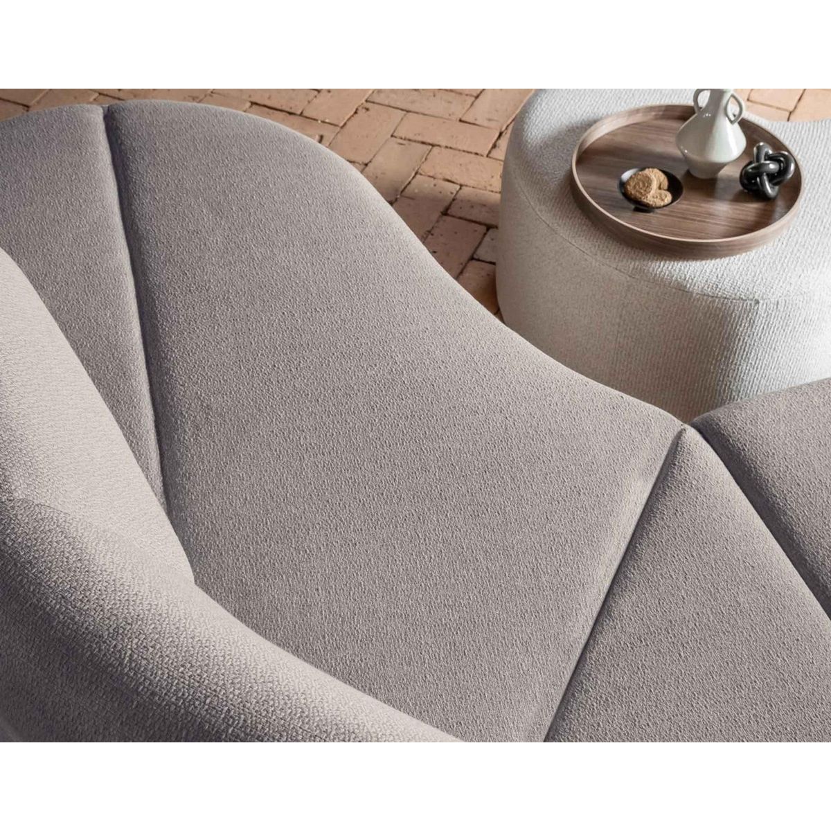 BEST MOBILIER Siena - canapé d'angle droit - 5 places - en tissu