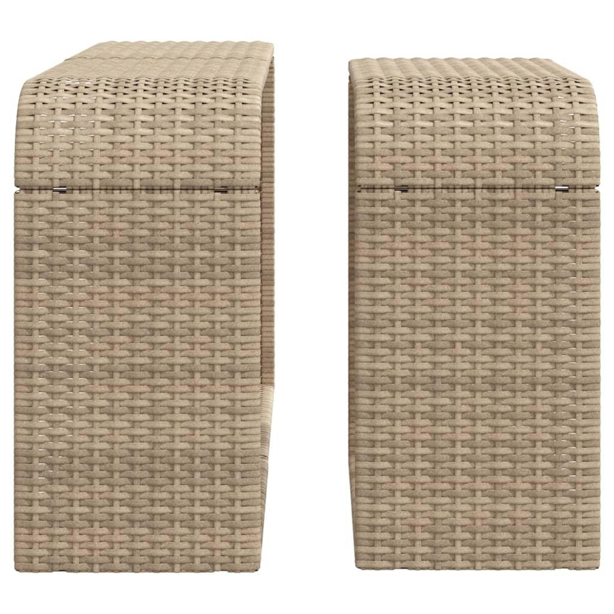 Voir la diapositive 5 : VIDAXL Etageres de rangement 2 pcs beige resine tressee
