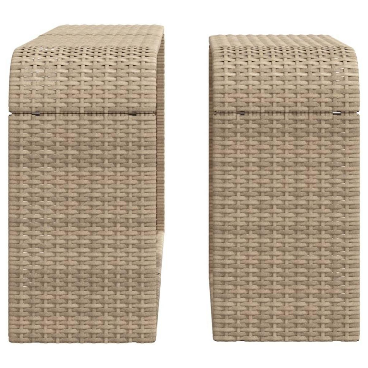 VIDAXL Etageres de rangement 2 pcs beige resine tressee