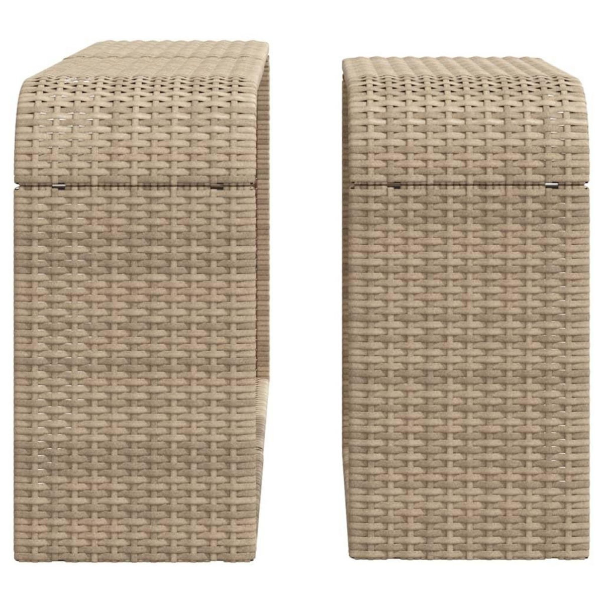 VIDAXL Etageres de rangement 2 pcs beige resine tressee