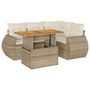 Voir la diapositive 2 : VIDAXL Salon de jardin avec coussins 5 pcs beige resine tressee