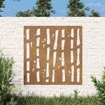 VIDAXL Decoration murale jardin 55x55 cm acier corten design bambou
