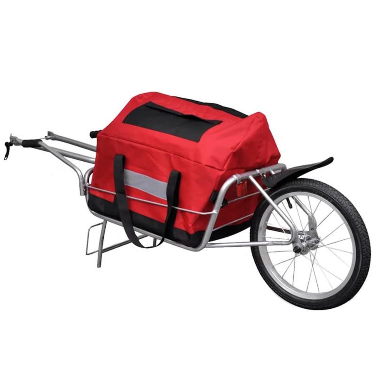 VIDAXL Remorque de vélo à une roue avec sac de rangement