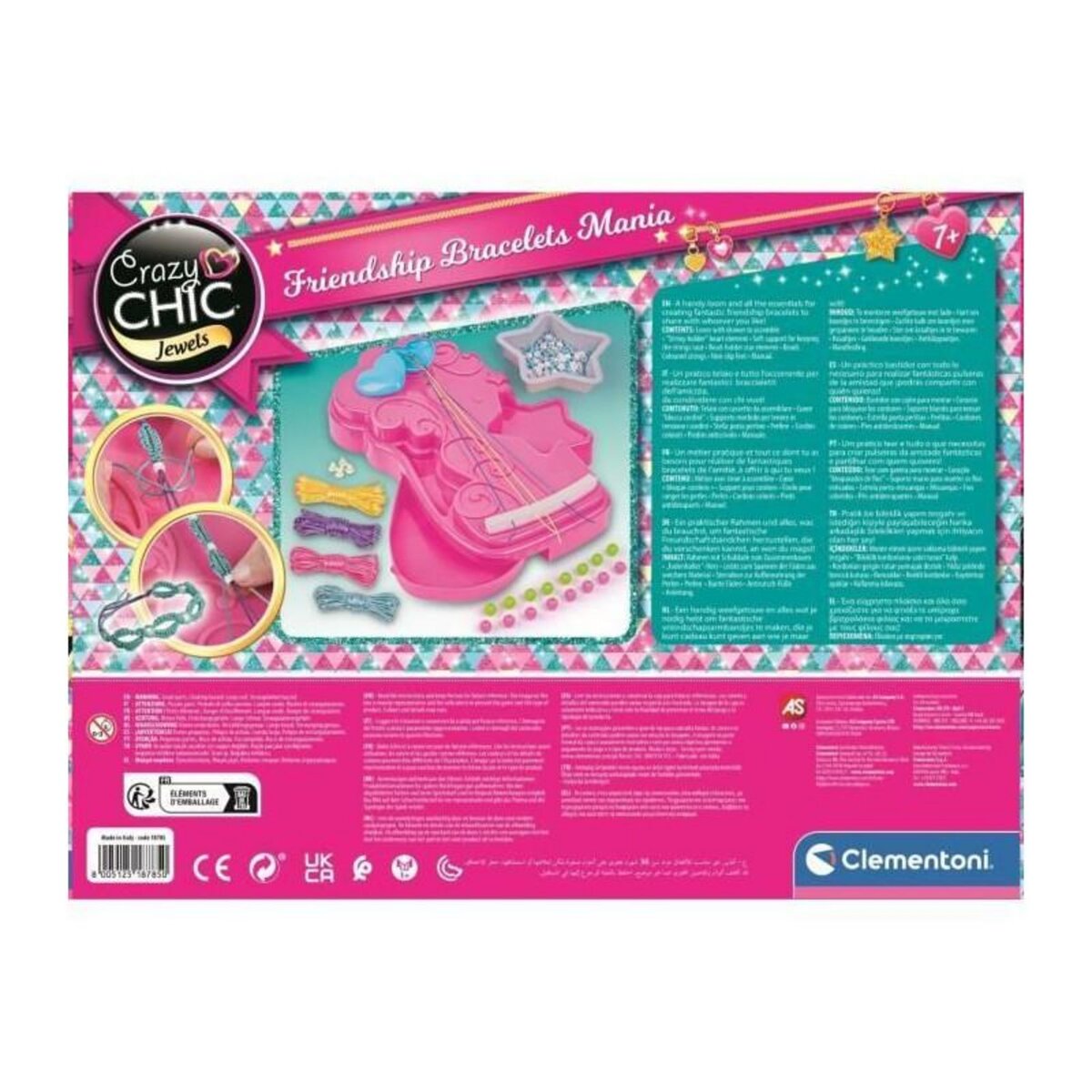 CLEMENTONI CLEMENTONI - Friendship bracelets Mania- Créer tes bracelets de l'amitié - Dés 7ans