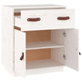 Voir la diapositive 4 : VIDAXL Buffet Blanc 65,5x40x75 cm Bois massif de pin